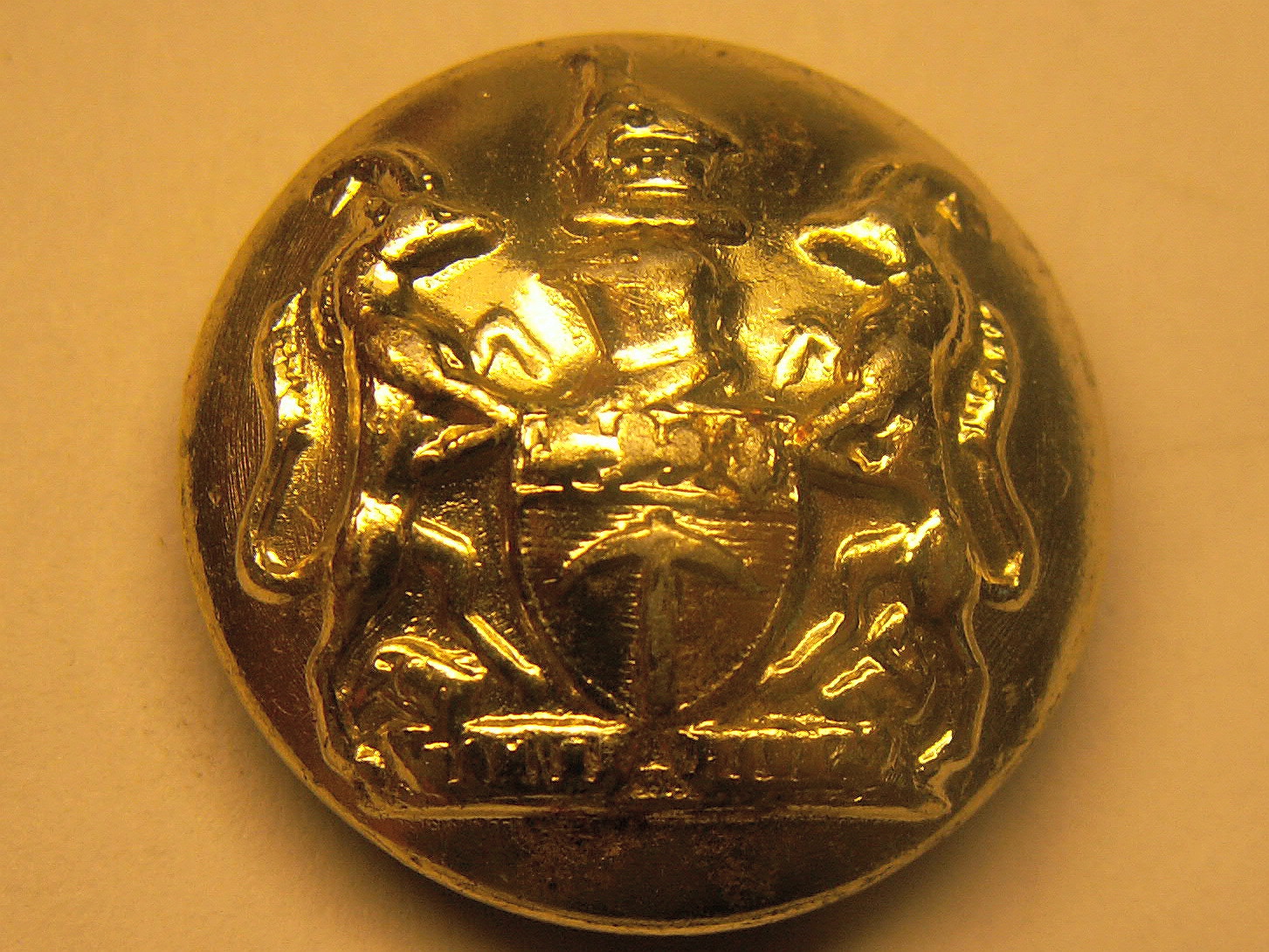 rhodesia customs uniform button